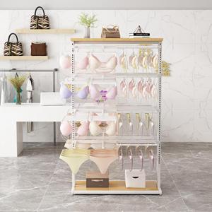 Espositore da Terra Quadrato in Ferro a Doppia Faccia Regolabile Multifunzionale per Negozi di Lingerie, <span class=keywords><strong>Intimo</strong></span> Femminile e Reggiseni - Product Image 4