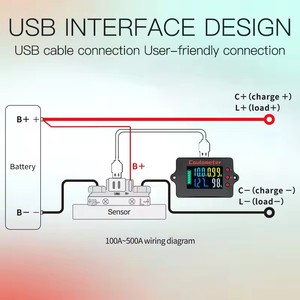 เครื่องวัด<span class=keywords><strong>ค</strong></span>ูลอมบ์แบตเตอรี่ลิเธียมไอรอนฟอสเฟตทั่วไป การตรวจสอบแรงดันไฟฟ้า กระแสไฟ และการชาร์จและ<span class=keywords><strong>ค</strong></span>ายประจุของแบตเตอรี่ที่มี<span class=keywords><strong>ค</strong></span>วามแม่<span class=keywords><strong>น</strong></span>ยำสูง - Product Image 3
