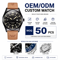 Montre à quartz pour homme OLEVS 9962 avec logo personnalisé, bracelet en cuir, grand cadran, multifonction, design moderne et décontracté, OEM ODM