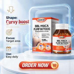 Capsules BBL Maca pour l'augmentation et le rehaussement des fesses avec extrait de Yam sauvage et de Fenugrec pour femmes, non destinées aux femmes enceintes, 60 capsules - Product Image 2