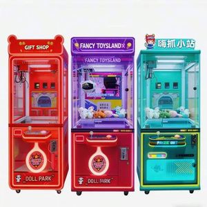 Machine à griffes en métal blanc personnalisée, unité de jeu d'arcade avec boîte à monnaie et billets, logo anglais prêt à l'emploi - Product Image 6