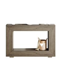 Table d'appoint longue autoportante de style américain moderne pour couloir de salon d'hôtel, exposition et rangement de livres, en bois massif