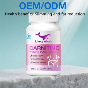 Comprimés de perte de poids de carnitine de baleine animée, usine de source, OEMODM, personnalisation d'étiquettes, amincissant pour adultes - Product Image 2