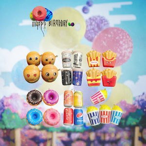 Factory Direct Fast Food Soft Toy for Kids 24 Designed Capsule PVC Foam Squeeze Burger 8-13 Years - Product Image 3