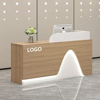 Mostrador de Recepción Personalizado Más Vendido de 2025, Mostrador de Salón de Belleza, Mesa de Recepción Pequeña, Mostrador de Recepción Circular para Salón de Uñas