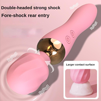 OEM Doppelseitiger Leistungsstarker Zauberstab-Massager Interaktiver Vibrator Handgehaltener G-Punkt und Klitoris-Stimulator Paar-Sexspielzeug für Frauen