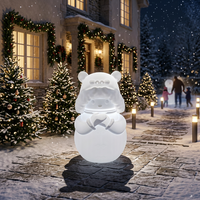 Lampe de sol en forme de bonhomme de neige à LED, décoration de jardin de Noël en plein air, lumière blanche chaude, ornement festif, ambiance festive, décorative