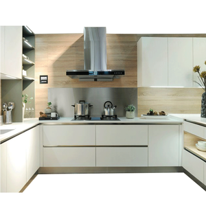 Alto brillo de pvc mdf armario de madera muebles fregadero puertas y frentes de <span class=keywords><strong>cajón</strong></span> de gabinete de <span class=keywords><strong>cocina</strong></span> moderna diseños - Product Image 5