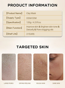 Mascarilla de Arcilla Rosa para la Nariz y el Rostro, 120 ml, de Marca Privada, con Cúrcuma, Limpiadora de Poros, Desintoxicante, Antiacné, Blanqueadora y Exfoliante - Product Image 2