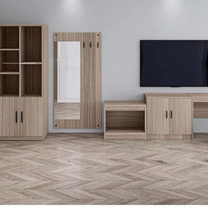 Juego de Muebles de Dormitorio para Hotel, Hostal, B&B, Apartamento Moderno, Cama Completa de Madera Contrachapada Orientada a las Personas - Product Image 5