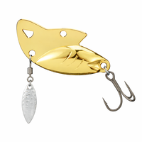 Metall-VIB-Angelköder mit bedruckter Rückseite, Spinnerblatt, lippenloser vibrierender Jig-Köder für Barsch, Brassen, Süß-/Salzwasser, Fluss/See