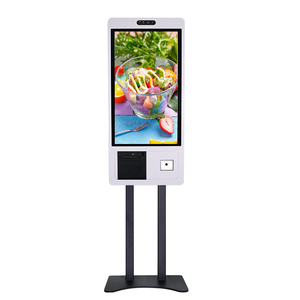 نظام طلب الخدمة الذاتية للوجبات السريعة والملاحظات والأمان كشك كمبيوتر لوحي قائم على الأرضية مع راية رسومات مغناطيسية - Product Image 3