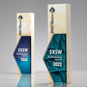 フルカラーでカスタマイズ可能な大理石クリスタルトロフィー、その他クリスタル工芸品のパーソナライズ製品 - Product Image 3