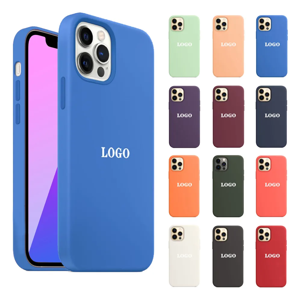 Luxury Logo Silicone Mobile Phone Case For Apple Iphone 13