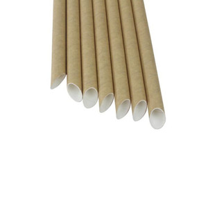 Pajitas De Papel Biodegradables JANNGII (150 Unidades) - Color Marrón, Para Fiestas, Restaurantes, Eco