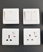 Enchufe estándar Universal Popular, interruptor de pared eléctrico de superficie de Metal cepillado y enchufe con luz indicadora para el hogar