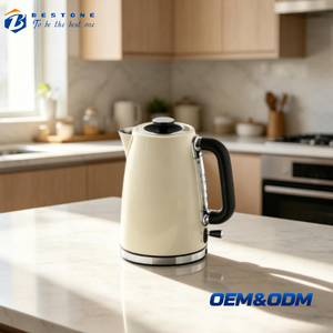 Bouilloire électrique 1,7 L en acier inoxydable, chauffe-eau rapide 2200W avec élément chauffant dissimulé pour la cuisine - Product Image 1