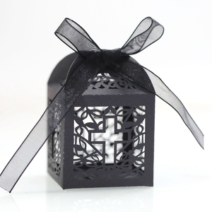 Cajas <span class=keywords><strong>de</strong></span> Regalo Hstyle para <span class=keywords><strong>Bautizo</strong></span>, Cajas con Cruz Cortada a Láser y Cintas para Baby Shower, Bautismo, Bodas y Decoraciones <span class=keywords><strong>de</strong></span> Fiesta HS1792 - Product Image 4
