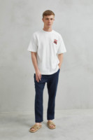 T-shirt unisexe oversize en jersey 100% coton, manches courtes, col rond, avec motif imprimé, respirant, Imperio 320g