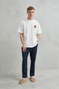 Camiseta Unisex Oversize de Algodón 100% con Cuello Redondo y Manga Corta, Diseño Estampado, Transpirable y Elegante, Estilo Imperio - Product Image 4