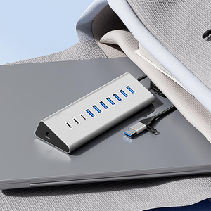SYONG 10合1 USB-A Type-C 扩展坞，带10Gbps USB-A <span class=keywords><strong>3.2</strong></span>*7/ USB-C <span class=keywords><strong>3.2</strong></span>*<span class=keywords><strong>3</strong></span>，适用于笔记本电脑、平板电脑、手机，带电源端口 - Product Image 1