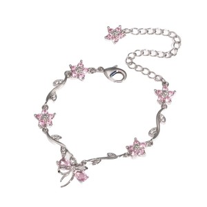 Bracelet en alliage électroplaqué <span class=keywords><strong>Phil</strong></span> Delicate Flower Bow, best-seller - Doux, raffiné, créatif, polyvalent, ambiance haut de gamme, cadeau pour femmes - Product Image 5