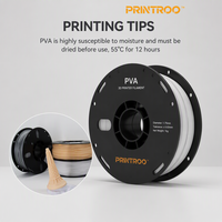 Filament PVA PRINTROO, support soluble dans l'eau 1,75 mm, 0,5 kg, support soluble dans l'eau pour filament d'imprimante 3D PLA/TPU/PVB/Nylon