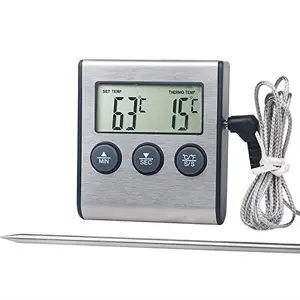 DD1069 Alarm Makanan Termometer Timer Backlight Baking BBQ Dapur Timer Tahan Air Digital Daging Termometer untuk Memasak
