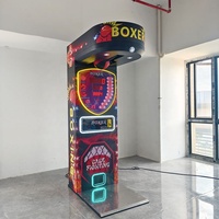 Machine de jeu d'arcade à monnayeur CK008 avec support en anglais, construction métallique, jeu de boxe Big Punch