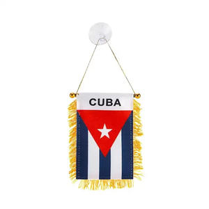 Изготовитель поставляет индивидуальный дизайн логотипа Футбольные вымпелы США Нигерия Панама все страны висит мини-флаг с бахромой - Product Image 3