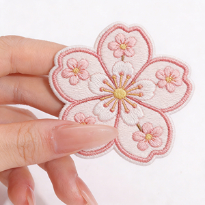 Appliques brodées personnalisées tissées variées, motifs floraux, roses, patchs brodés, badges logo, patchs drapeaux, thermocollants - Product Image 6