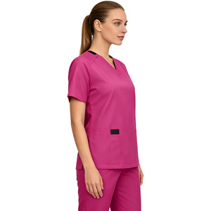 Daoyi Hospital Uniform Set V-Neck Unisex Polyester Woven Scrubs for Medical Use - Product Image 1