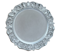 Vente en gros d'assiettes de présentation en plastique de luxe or et argent assiettes en plastique décoratives de mariage de restaurant d'hôtel