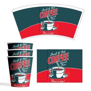 Cốc giấy nguyên liệu cốc giấy Fan PE tráng tùy chỉnh thiết kế nhà máy bán hàng trực tiếp - Product Image 4