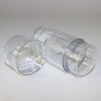 Contenant vide en plastique pour déodorant, tube transparent personnalisé à mécanisme rotatif pour baume corporel, emballage 15g 30g 50g 75g