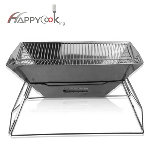 Modern <strong>Foldable</strong> Portable Gas Grill <strong>BBQ</strong> with Flame Safety Stainless Steel for 2-3 People Outdoor Korean Smoker Grill HAPPYCOOKING - Product Image 6