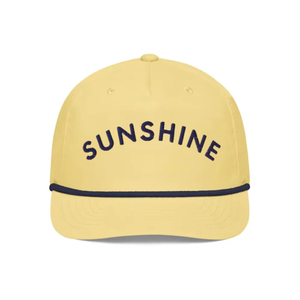 Gorra de Béisbol Amarilla Bordada Sunshine, de 6 Paneles, Ajustada, Unisex, Estilo Casual para Primavera/Verano - Product Image 1
