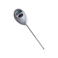 JINDONG Testeur d'humidité du sol de couleur blanche sans piles, profondeur 10 cm, garantie 1 an pour plantes d'intérieur, matériau ABS