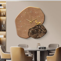 Peinture murale 3D moderne haut de gamme en pierre, motif fortune, simple et pratique, luxe, avec LED, pour salon