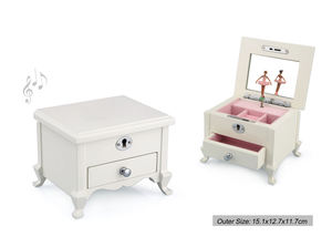 Custom New Design White <b>Ballerina</b> Footed Wooden <b>Music</b> <b>Box</b> for Kids - Product Image 6