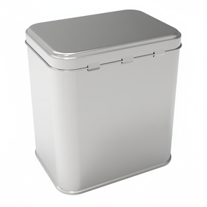 Rectangle Tin <b>Can</b> 2 lt Tea <b>Coffee</b> and Hot Drinks Metal Container 80 x 120 mm x H201 mm 2 lt Slip Lid - Product Image 2