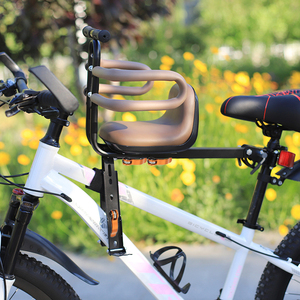 Porte-enfant avant amovible pour vélo, siège de vélo pour bébé avec coussin confortable, accessoire de cyclisme familial en plein air - Product Image 2