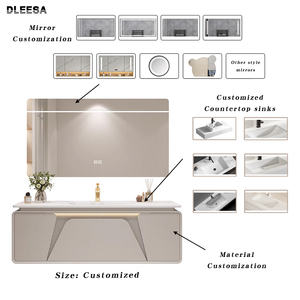 Kamar mandi Italia <span class=keywords><strong>Vanity</strong></span> mewah Modern <span class=keywords><strong>32</strong></span> inci marmer meja tahan air Pvc <span class=keywords><strong>Vanity</strong></span> untuk kamar mandi - Product Image 4