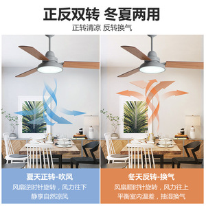<b>Ceiling</b> Fan <b>Light</b> With <b>Led</b> Fixed Blade Wood Blades Flush Mount For Living Room And Study 220V - Product Image 4
