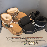 WEGOOODZF Chic Bouton Clips De Chaussures Bottes De Neige De Luxe Charme Gland Chaîne Lacet Boucle Décorations Élégant Accessoires De Chaussures