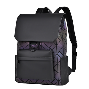 New Style Unisex Large-Capacity PU Zipper Backpack Fashionable Waterproof College Student Travel Laptop <b>Bag</b> Polyester - Product Image 2