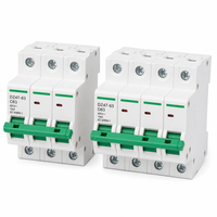 Disjoncteur miniature Wanbo-538 DZ47-63 1P 2P 3P 4P Courbes C D 6kA 10kA 400V AC MCB Interrupteur d'air Rail DIN