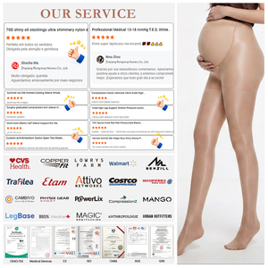 Pantaloncini a Compressione Medica <span class=keywords><strong>per</strong></span> Maternità, Leggings Premaman con Bottoni e Fascia Elastica <span class=keywords><strong>per</strong></span> Protezione Addominale, Calze a Compressione a Vita Alta - Product Image 5