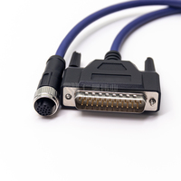 Cable Conector M12 de 8 Pines Hembra a DB25 Rs232 de 17 Pines