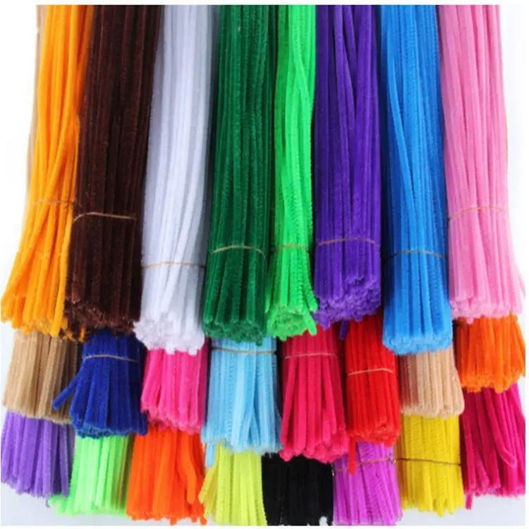 Customized High Quality Shilly Stick Chenille Stems Christmas Colorful Pipe Cleaners